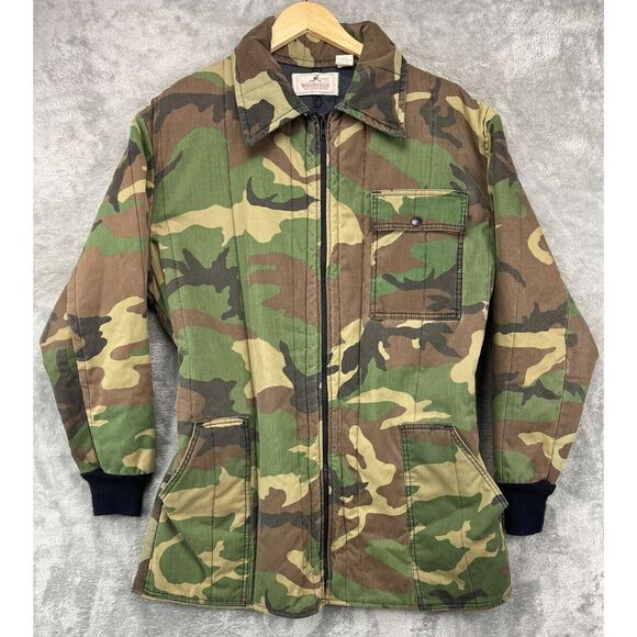 Other - VTG Woodfield Camouflage Jacket Cotton Softshell Large Style PC44